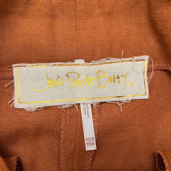 FP Jen’s Pirate Booty | Gwen Cropped Linen Pants Sunburn/Rust, size XS - Picture 11 of 11